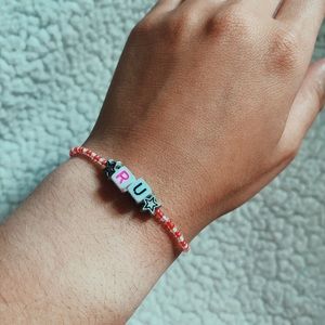 Rutgers star bead bracelet